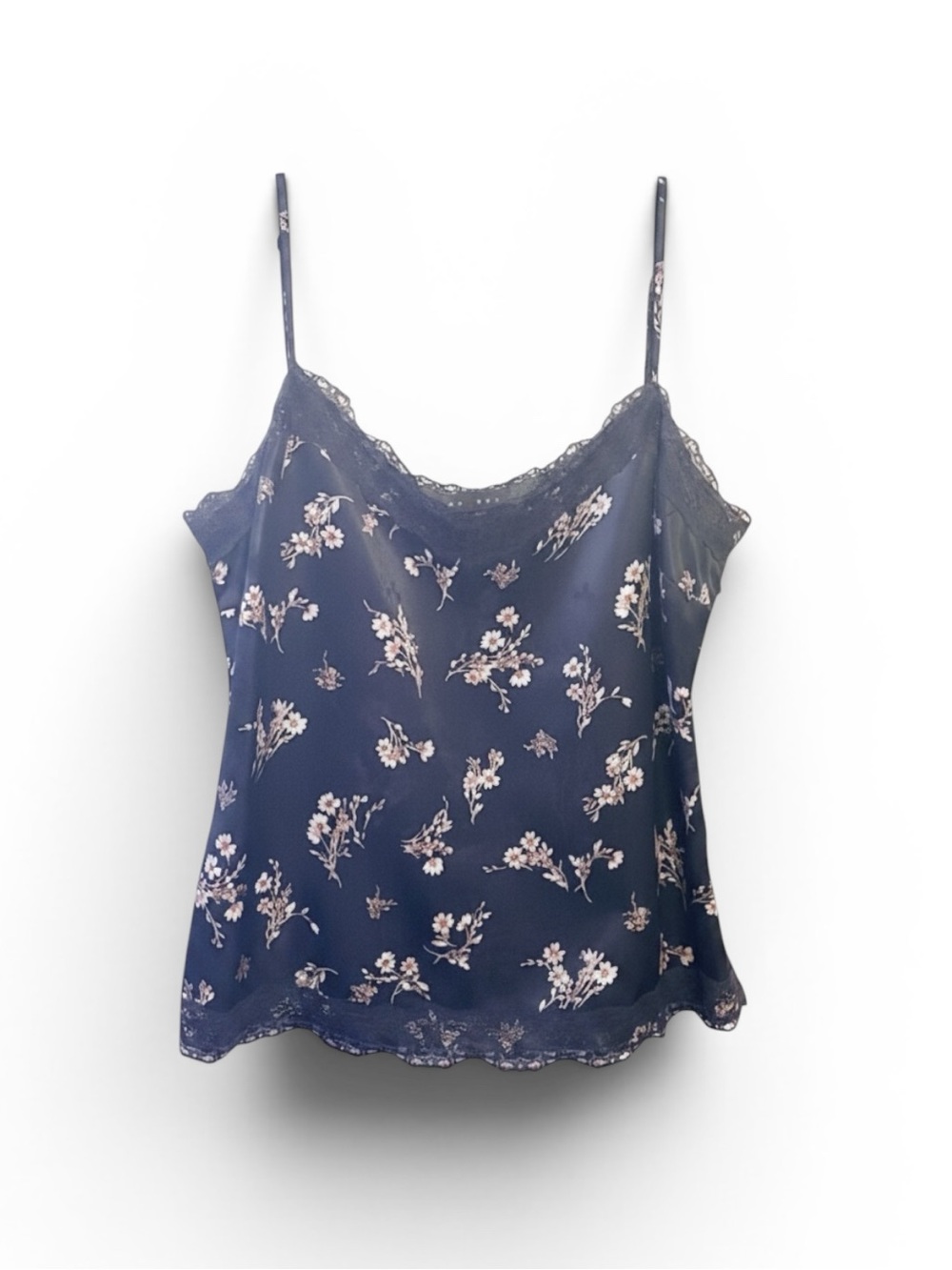 Vintage Liz Claiborne Camisole Lingerie Top background is black